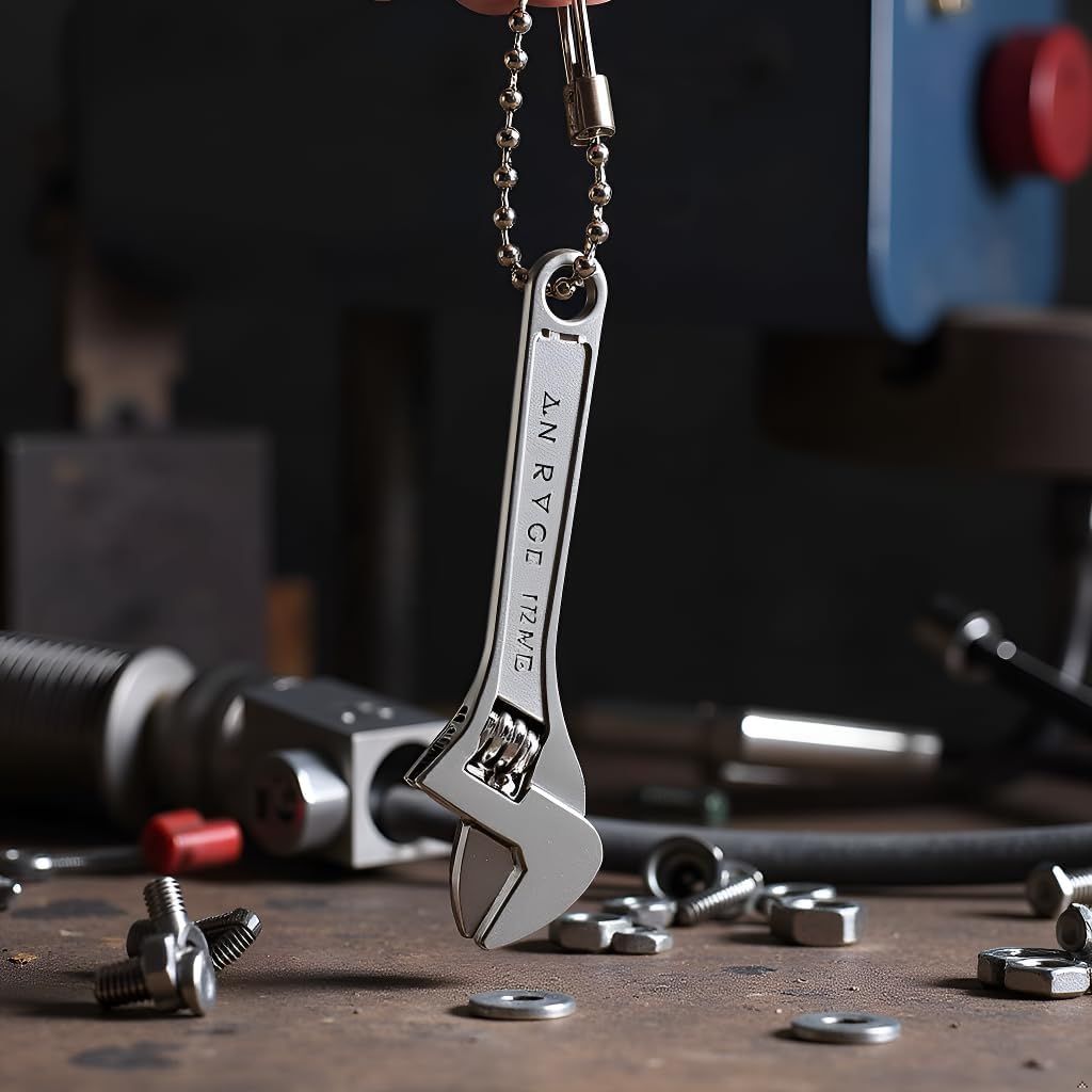 1pc Mini Silver Open End Wrench, Steel 2.5inch Monkey Wrench, Adjustable Spanner for Repairing, Professional Mini Small Hand Tools Hand Spanner Tool Universal Keychain Accessories Easy to Carry