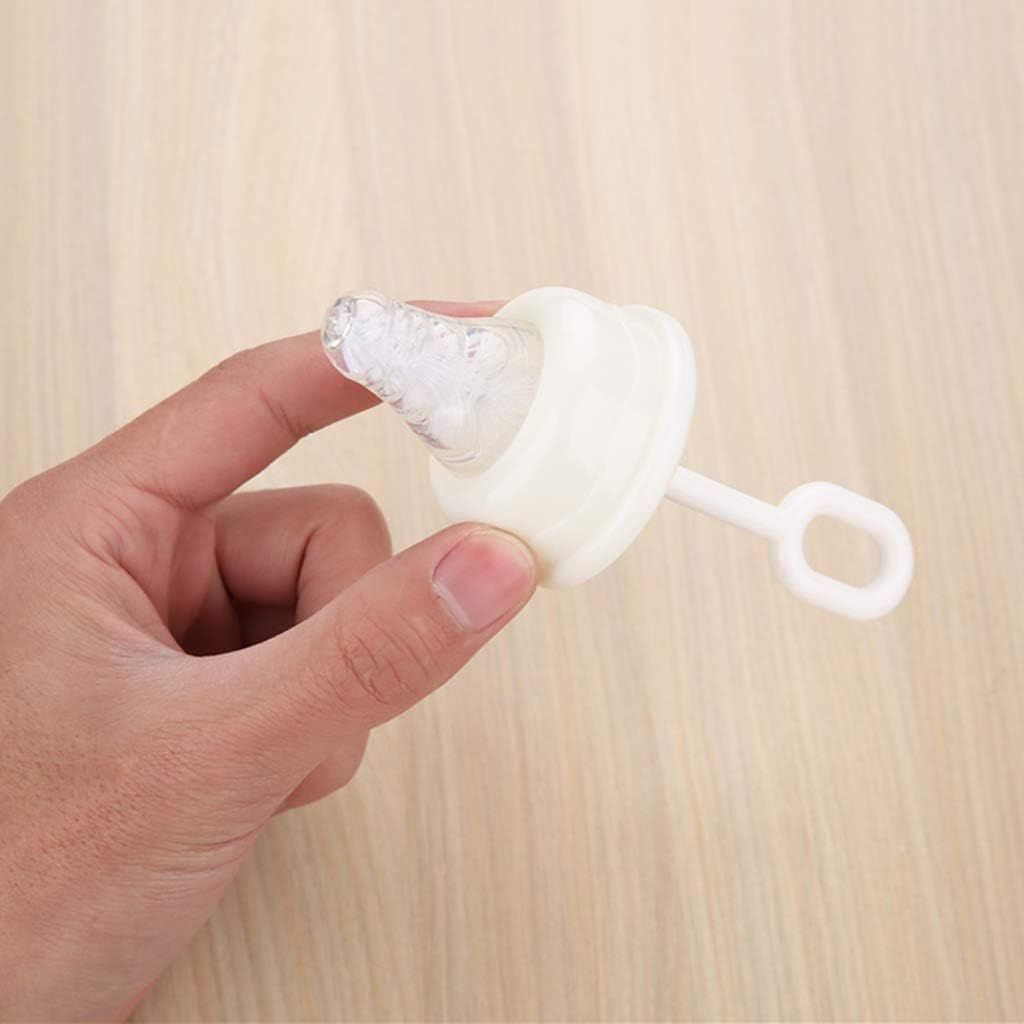 5 Pcs White Pacifier Cleaning Set,Nipple Cleaner Nipples Brush Cleaning Tools Professional Bristle High Density Pacifier Soother Accessories,Bottle-Feeding