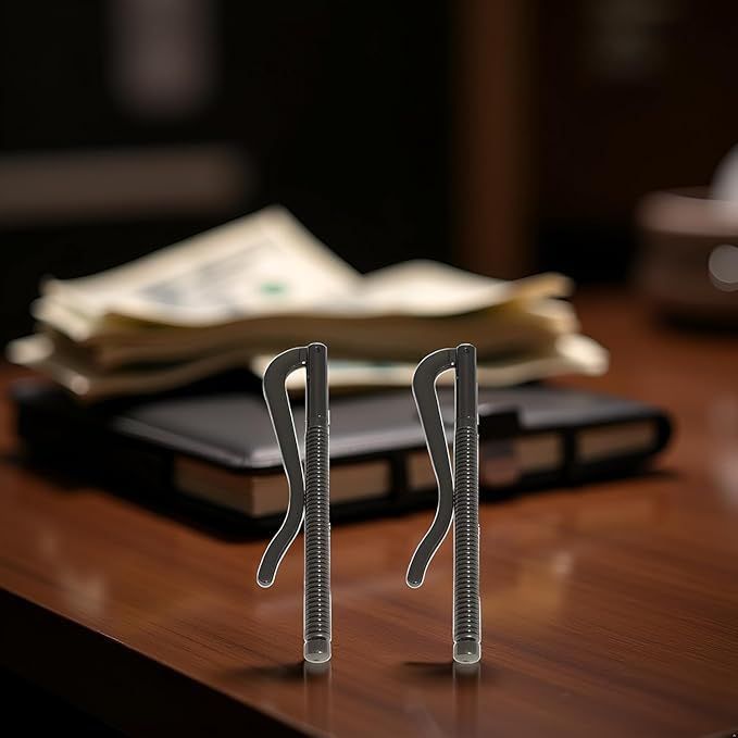 2Pcs Black Spring Money Clips Metal Bifold Money Clip Bar Wallet Replace Parts Spring Clamp Cash Holder 70mm
