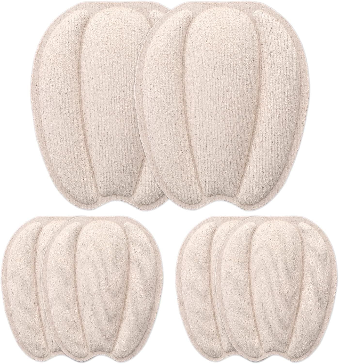 3 Pairs Tongue Pads for Shoe Too Big, Non Slip Tongue Cushion Insert for Loose Shoe Size Reducer Heel Pads Grips Cushion Inserts Replacement Shoes Filler for Men Women Beige