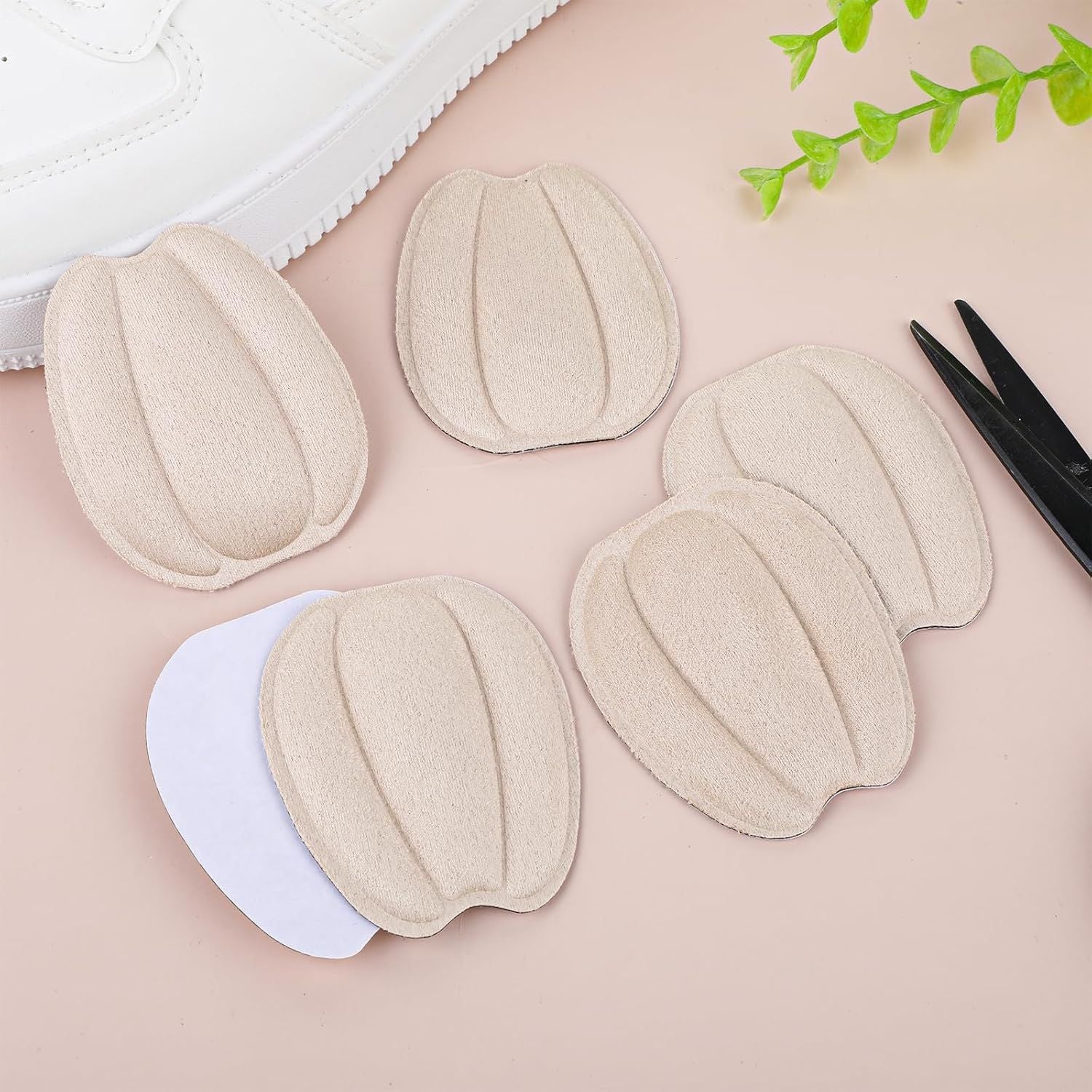 3 Pairs Tongue Pads for Shoe Too Big, Non Slip Tongue Cushion Insert for Loose Shoe Size Reducer Heel Pads Grips Cushion Inserts Replacement Shoes Filler for Men Women Beige