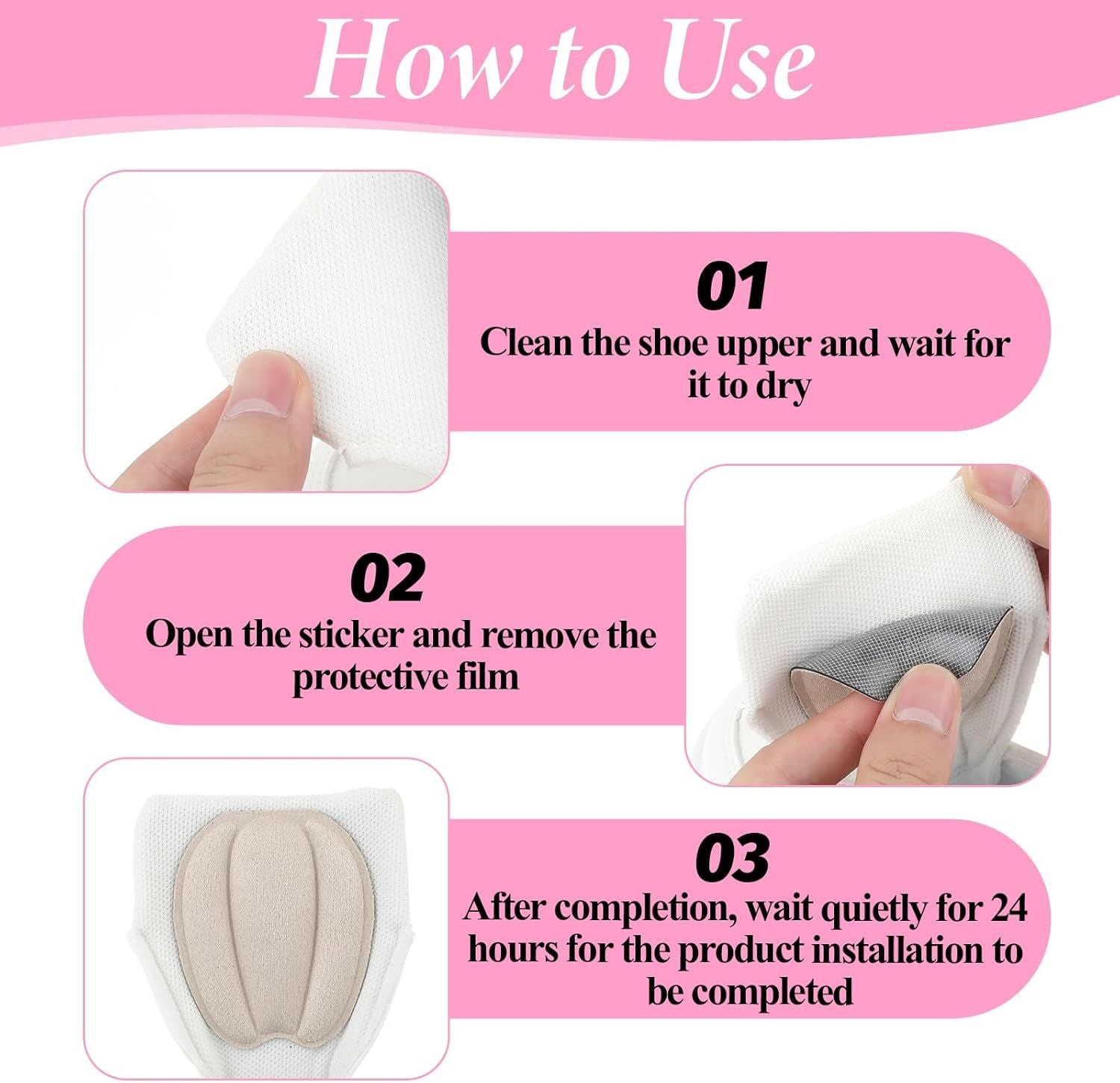 3 Pairs Tongue Pads for Shoe Too Big, Non Slip Tongue Cushion Insert for Loose Shoe Size Reducer Heel Pads Grips Cushion Inserts Replacement Shoes Filler for Men Women Beige