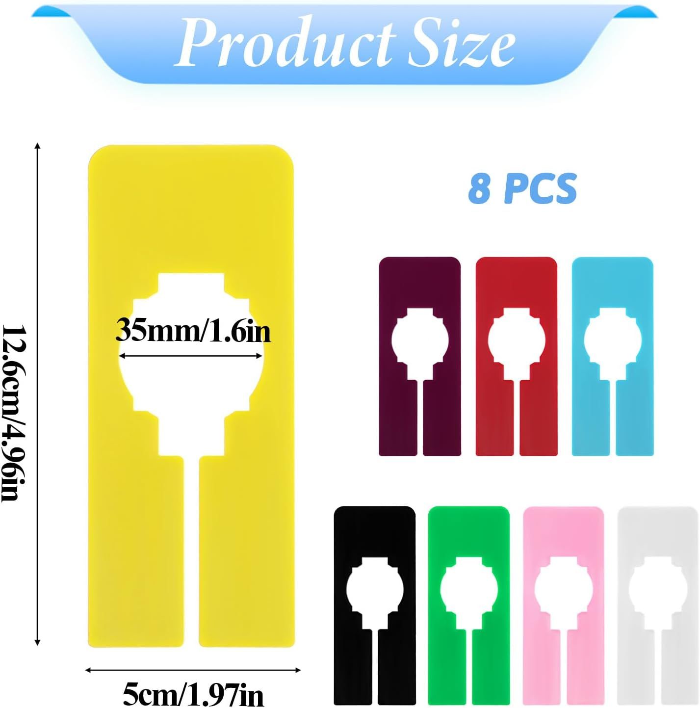 Closet Rack Dividers, 8 Colors Closet Dividers for Hanging, Clothing Plastic Rack Size Dividers Rectangular Reusable Closet Separators Closet Labels dividers Closet Clothes Dividers Colorful