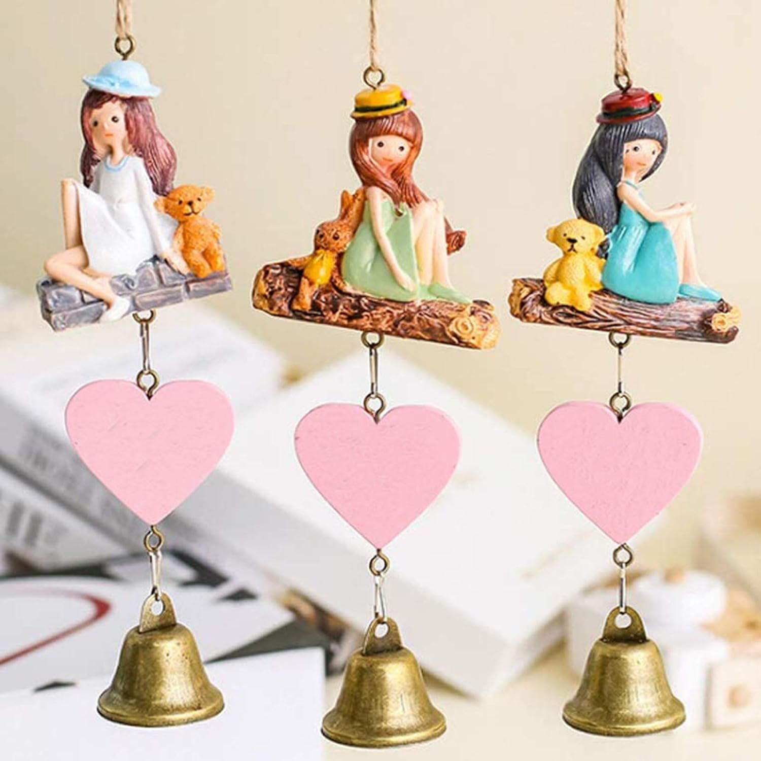 10 PCS Small Jingle Bells Bronze Vintage Mini 1.7"X 1.5" for Dog Potty Training,Dog Door Bell,Wedding, Dog Collar,Christmas Hallowmas Decoration