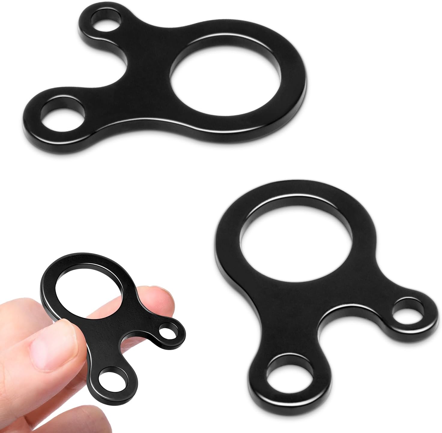 CooBigo Tent Rope Tensioner, 10pcs Aluminum Alloy Guyline Tensioner Guy Line Cord Adjuster Paracord Buckles for Outdoor Tent Camping Hiking Backpack Accessories Black