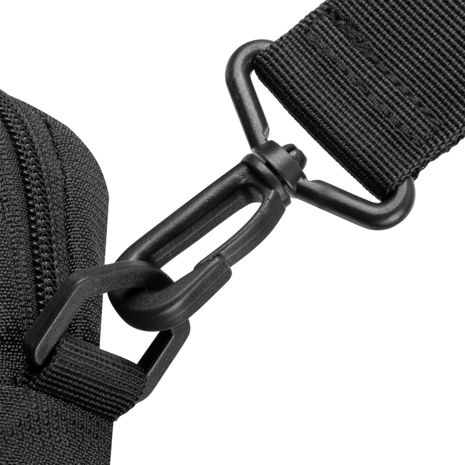 CooBigo 12 Pack D-Rings Plastic Buckle 1" Without Bar D Ring for Webbing Strap Backpack Water Pouche Belt Dog Collar Attachment Point Hardware Black, Regular
