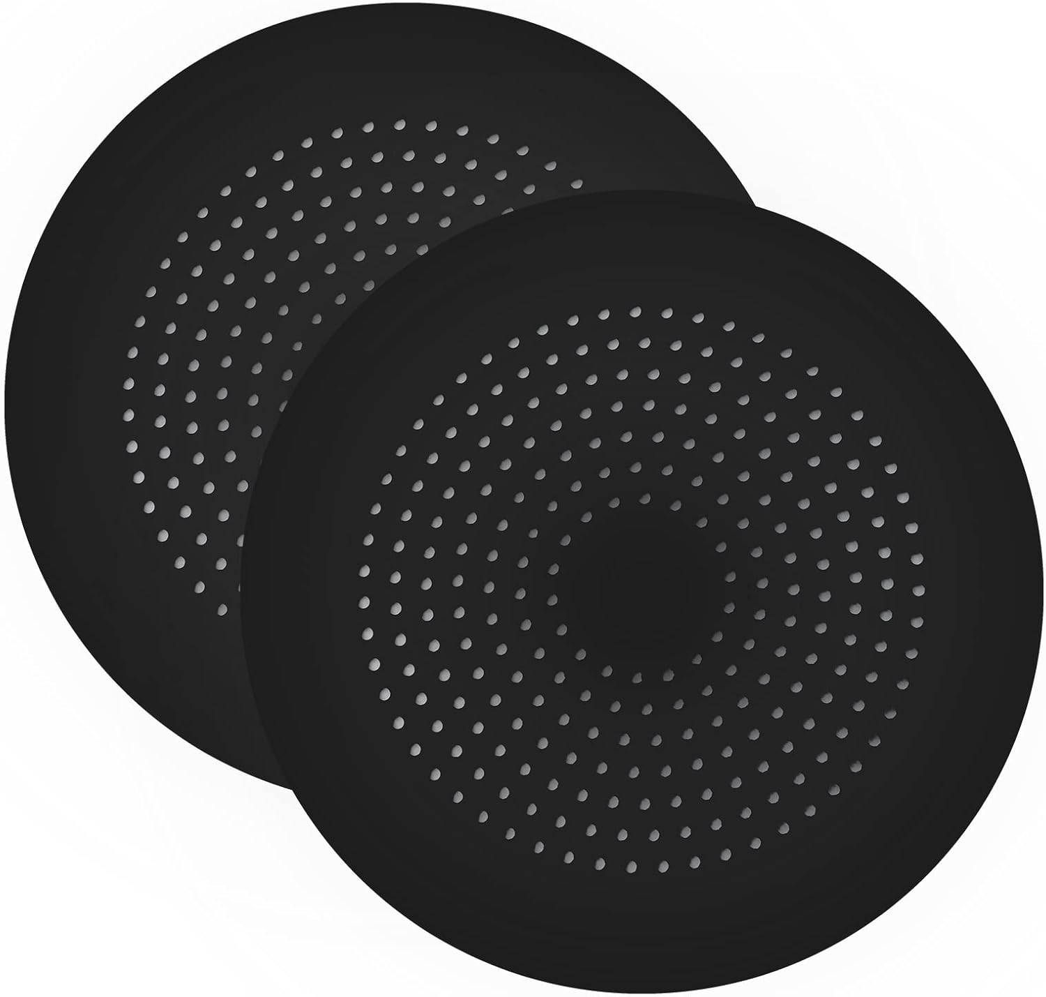 2 Pack Shower Drain Hair Catcher, Silicone Drain Cover with Suction Cup,Shower Drain Protector Drain Strainer Hair Stopper for Kitchen Bathroom Bathtub Sink New Black 2Pack