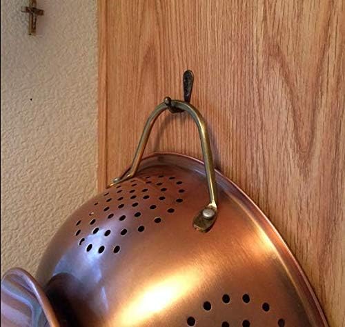Yansanido Pack of 24 MINI Bronze Tone Vintage Style Double Hole Metal Single Hook Hangers Door Hook Hanging with 48 Screws
