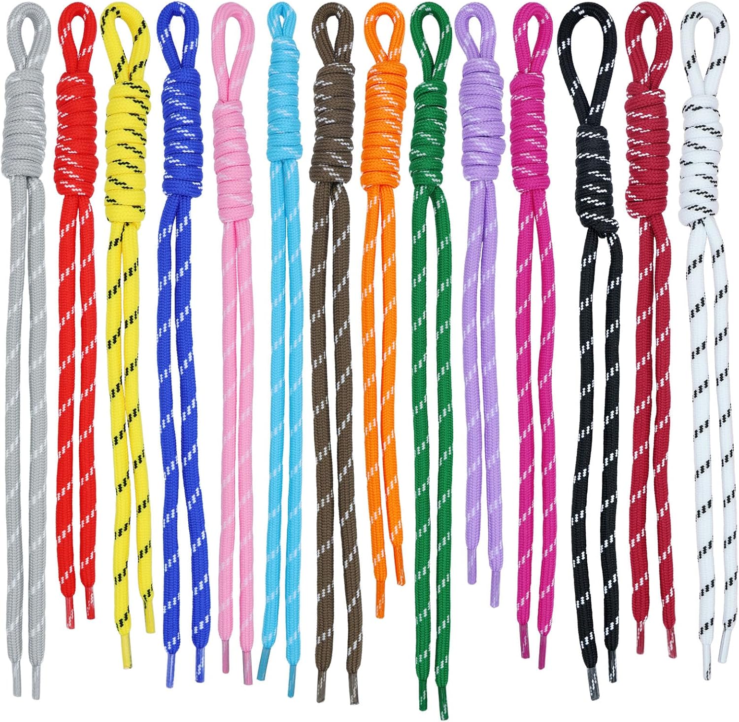 Paracord Keychain,14 Pcs Braided Rope Lanyard for Key/Bag/Purse Colorful Handmade Paracord Charms for Handbag Backpack Decoration Accessories