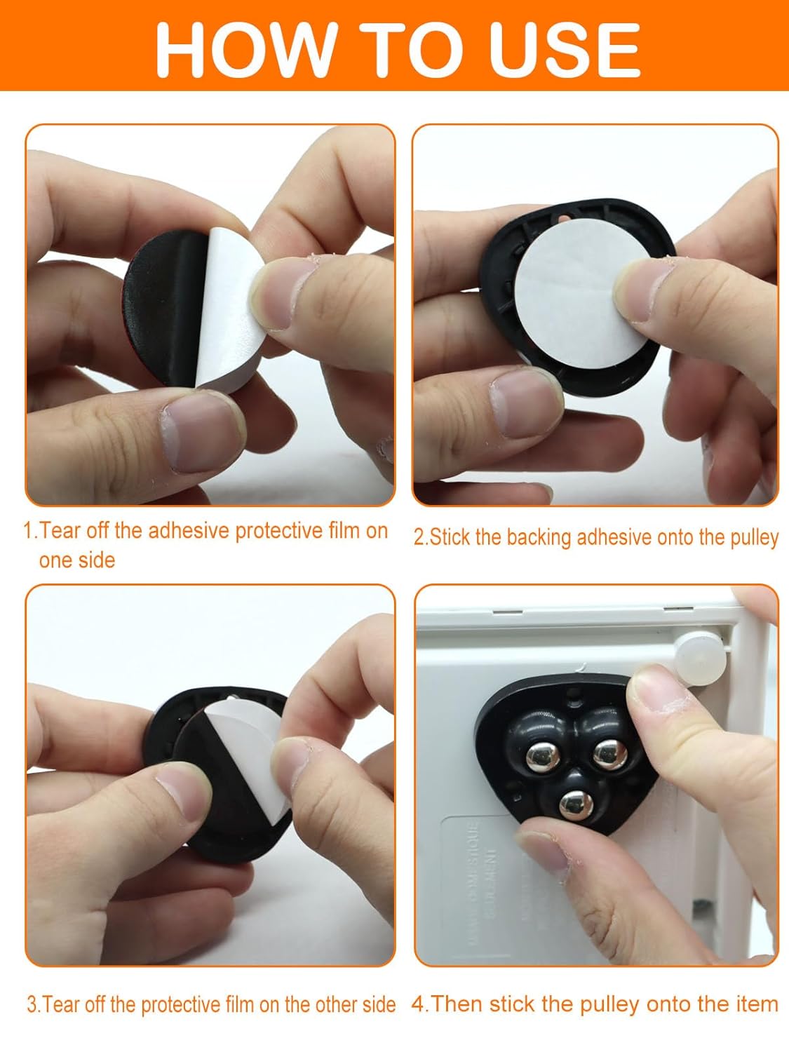 Small Appliance Caster Wheels,12 Pcs Mini Appliance Rollers for Kitchen Appliances Countertop 360°Rotation Self Adhesive Swivel Wheels for Coffee Maker,Storage Bins,Trash Can Black
