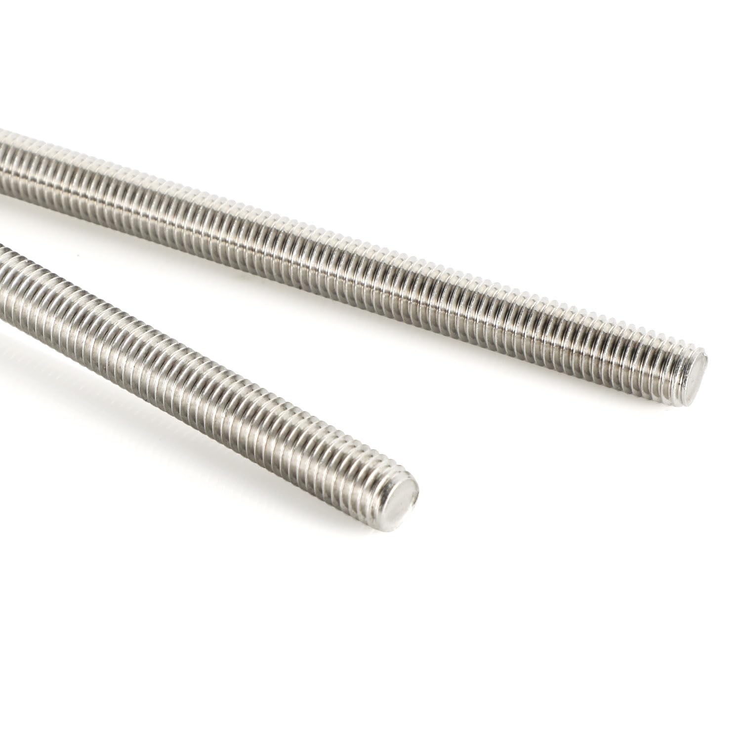 M6-1.0 x 300mm Fully Threaded Rods, Long Threaded Studs, Right Hand Threads, All Threaded Rod, 304 Stainless Steel, 2 PCS
