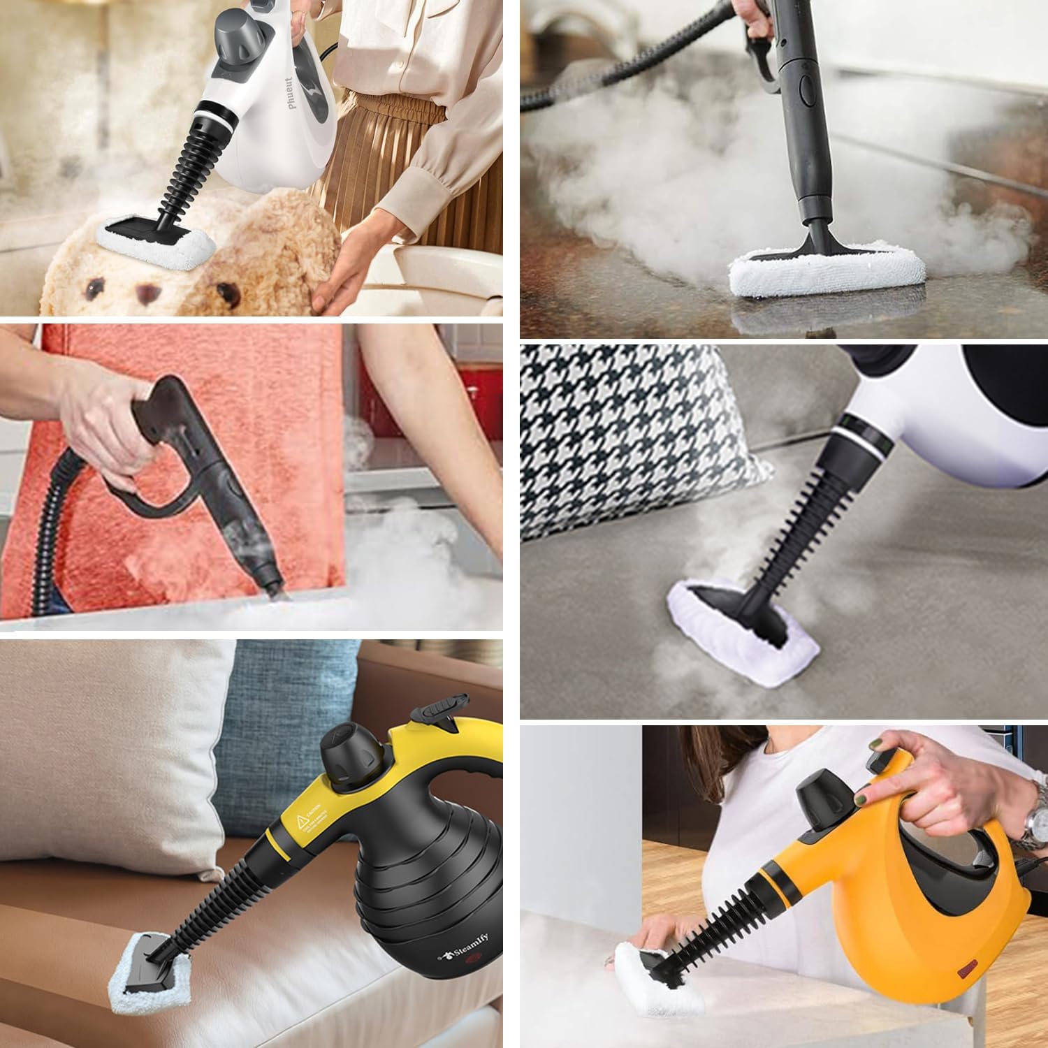 8 Pack Steam Cleaner Accessories for Most Handheld Steam Cleaner - Microfiber Cloths Cover Compatible with Bissell Steam Shot, Dupray, PurSteam, Comforday Steam Cleaner