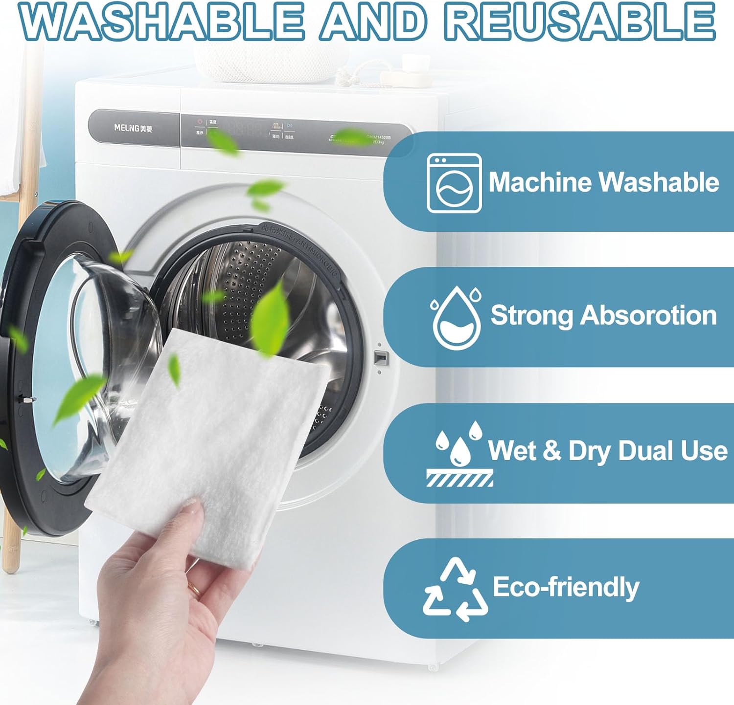 10 Pack Reusable Pad Refills Compatible with Baseboard Cleaner Tool - Microfiber Replacement Pads for Wet & Dry Use Mop NOT Included