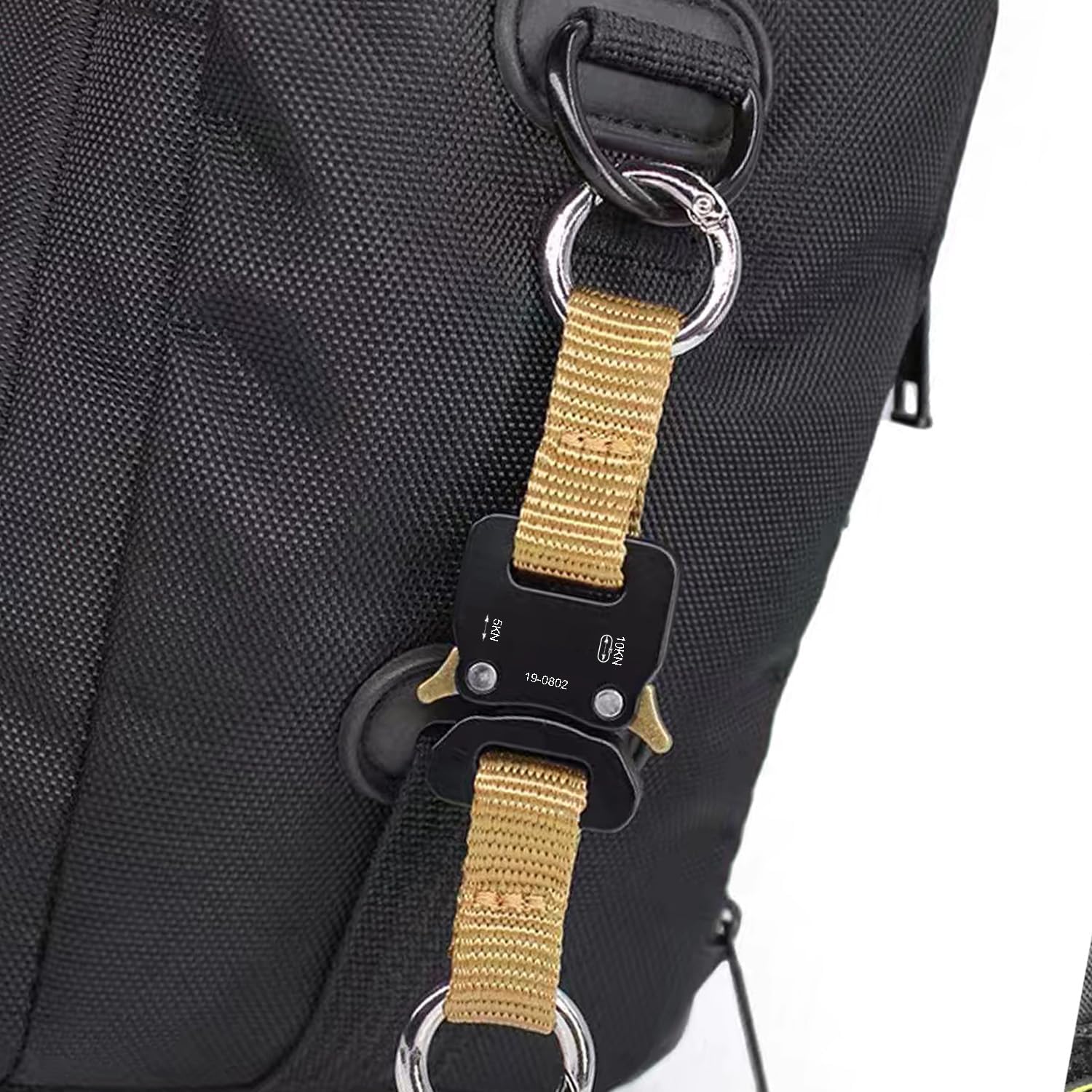CooBigo 1/2" Paracord Bracelet Buckle Clip, 2 PCS Metal Paracord Clasps Accessories for Bracelets Pet Collar Hardware Tactical Buckle Backpack Keychain Parachute 550 Rope