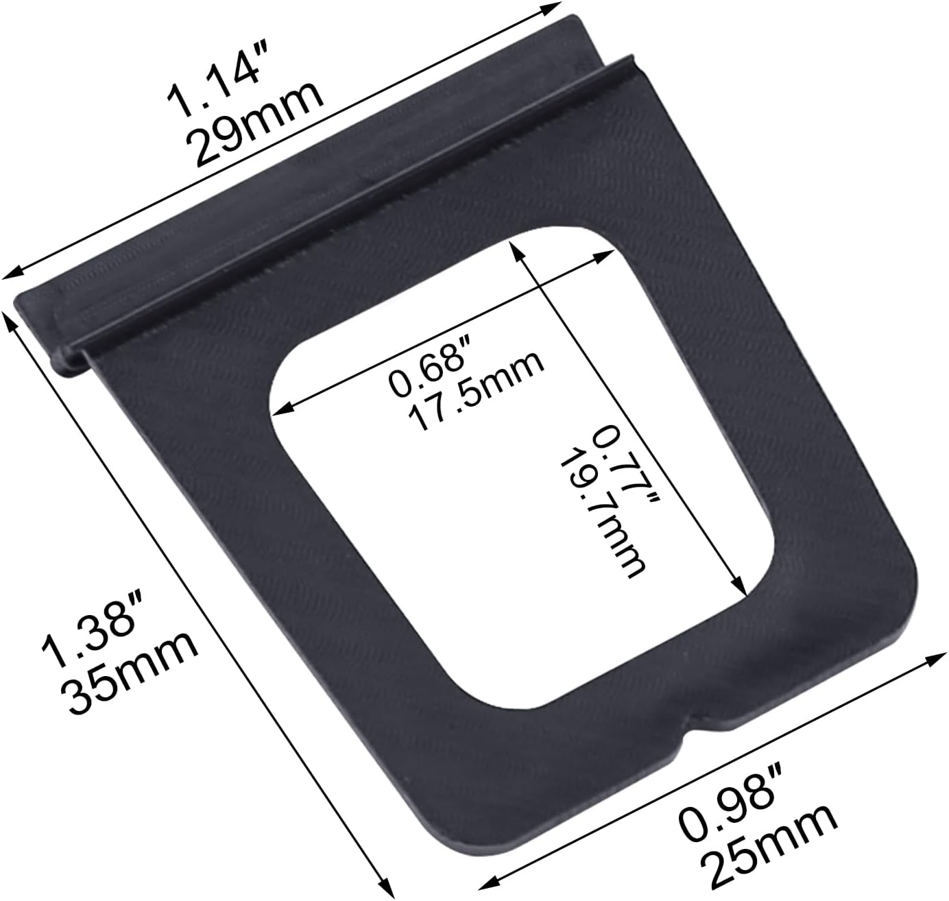 Xadnitu 30 Pieces Plastic Window Screen Pull Tabs, Screens Lift Hollow Tabs Installed in Flat Spline Channel for Screen Frame Replacement, Black
