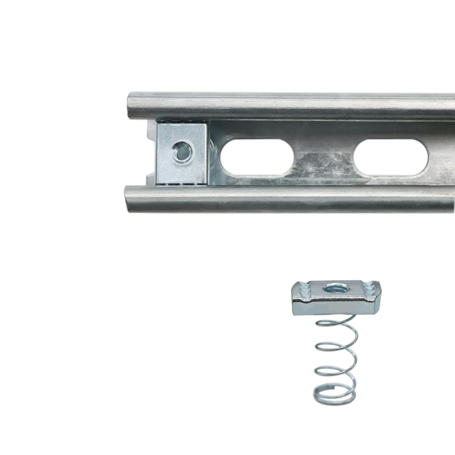 Strut Channel Nuts, 1/4"-20 Spring Channel Nut with Zinc Electroplate Finish, Long Spring Nuts Great for Use with Unistrut Channels 10 Pack