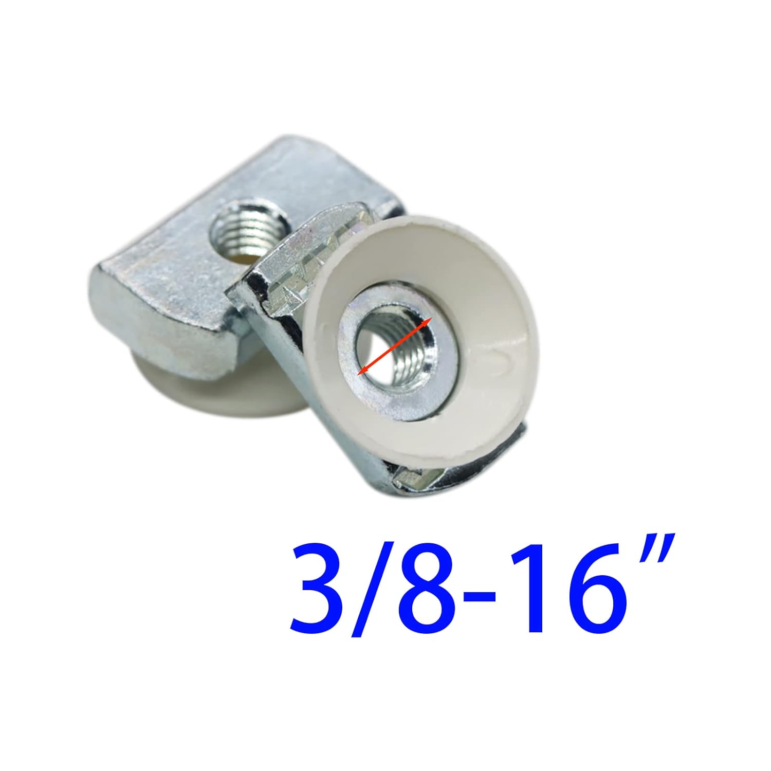 3/8"-16 Cone Nuts, Strut Channel Twirl Nut with Zinc Electroplate Finish for Use with Unistrut Channels 10 Pack 3/8"-16