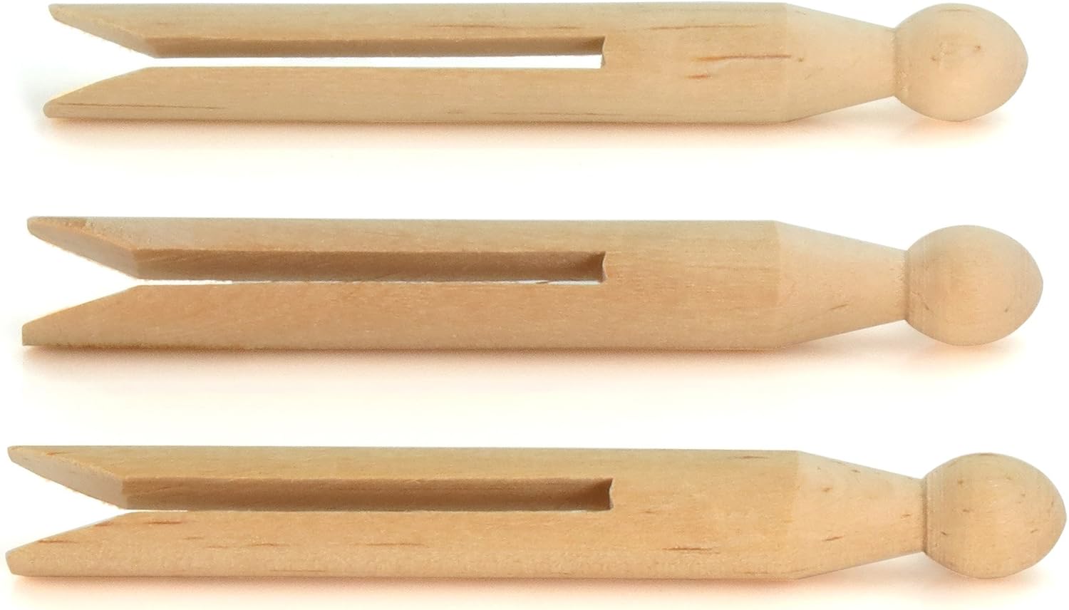 HANGERWORLD Round Wooden Clothespins for Crafts and Laundry - 24 Pack, 4.3inch Long, Old Fashioned Traditional Heritage Dolly Clothes Pegs