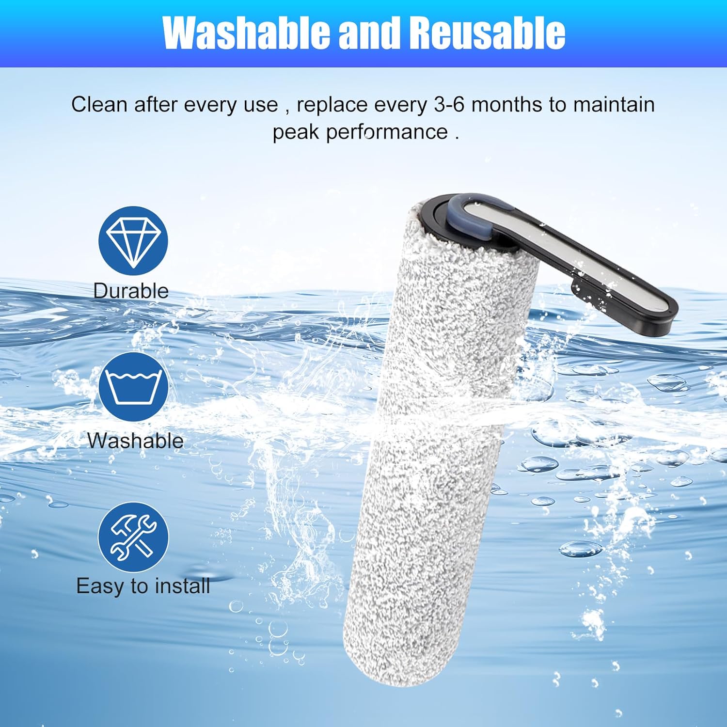 【NOT Universal】【S5/S5 Pro Only】 Replacement Brush Rollers for Tineco Floor ONE S5/S5 PRO Cordless Wet Dry Vacuum Cleaner 【NOT for S5combo & Nor Other Models】