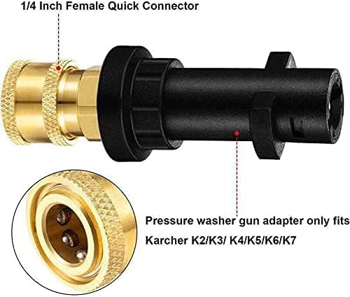 High Pressure Washer Gun Adapter 1/4" Spray Nozzle Tips Sets Brass Female Quick Connector for Karcher k2 k3 k4 k5 k6 K7