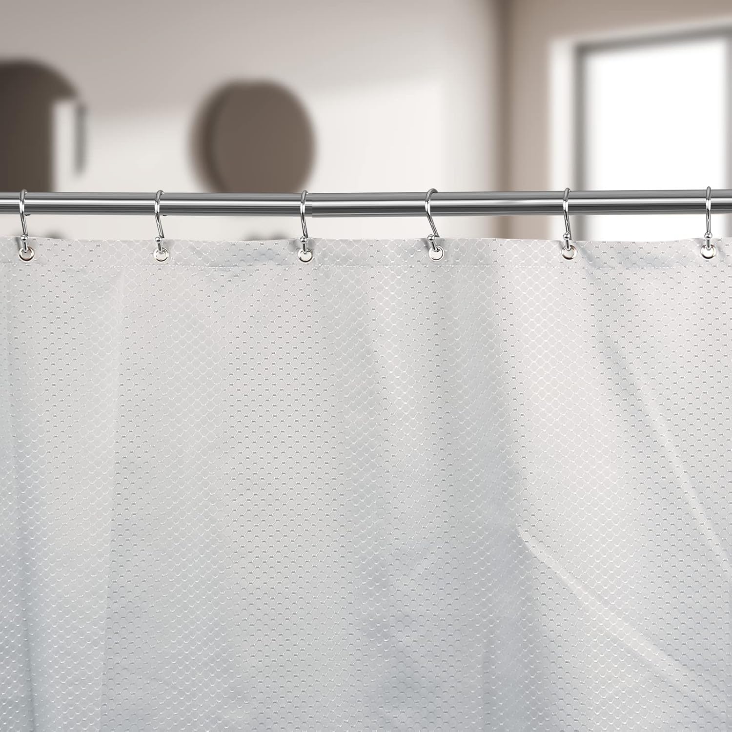 Metal Shower Curtain Hooks, Set of 12, Rt Proof Shower Curtain Hooks Rings, Durable S Shaped Hooks Hangers for Shower Curtains, Kitchen Utensils, Clothes, Towels Chrome
