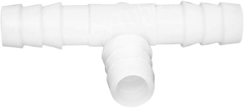 Plastic 1/2" ID Hose Barb Fittings, Equal Barbed Tee Pipe Connectors 3 Way Joint Splicer Mender Union Adapter for Boat Aquarium, Pack of 6