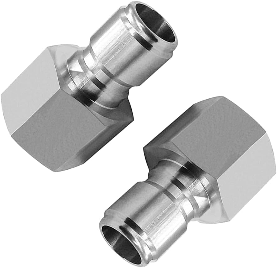 Female Quick Disconnect FPT 1/2" 304 Stainless Steel Homebrewing Connector Pack of 2