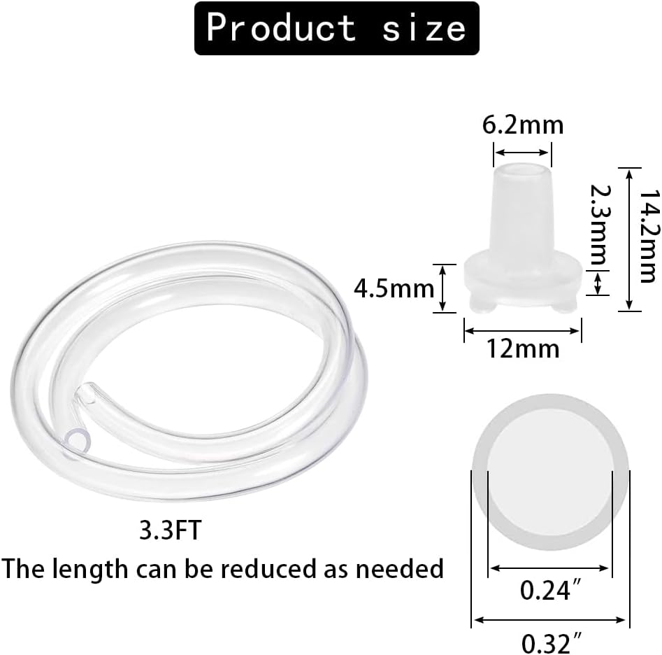 Replacement Silicone Tubing for Water Bottle Pump, High Temp Pure Silicone Hose Tube High Compatibility for Most Electric B Charging Automatic Drinking Water Pump-4 Pack