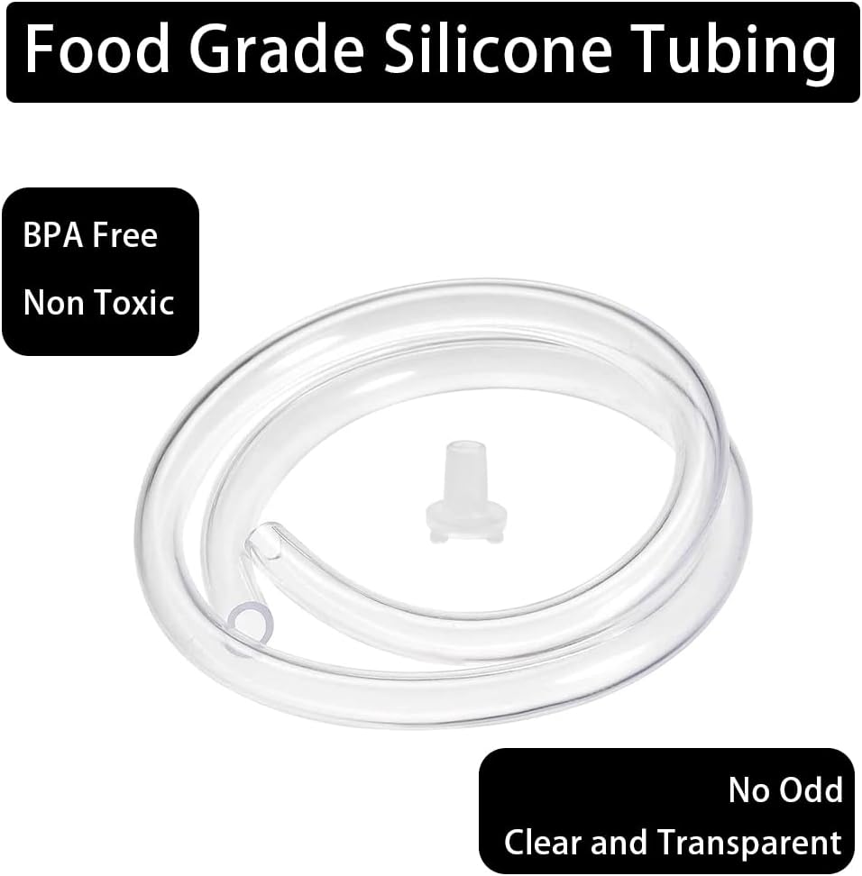 Replacement Silicone Tubing for Water Bottle Pump, High Temp Pure Silicone Hose Tube High Compatibility for Most Electric B Charging Automatic Drinking Water Pump-4 Pack