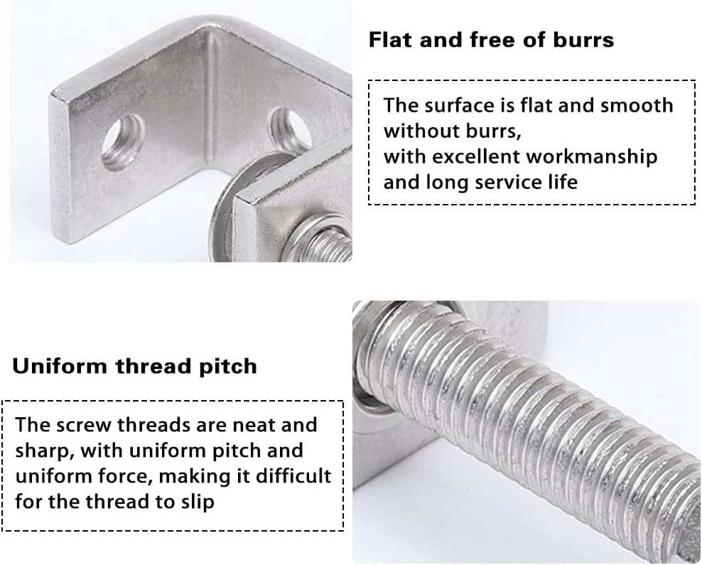 4pcs Heavy Duty Stainless Steel C-Clamp, 30MM Wide Jaw Openings, 0-25MM Clamping Range, M8 Threaded Hole, Silver