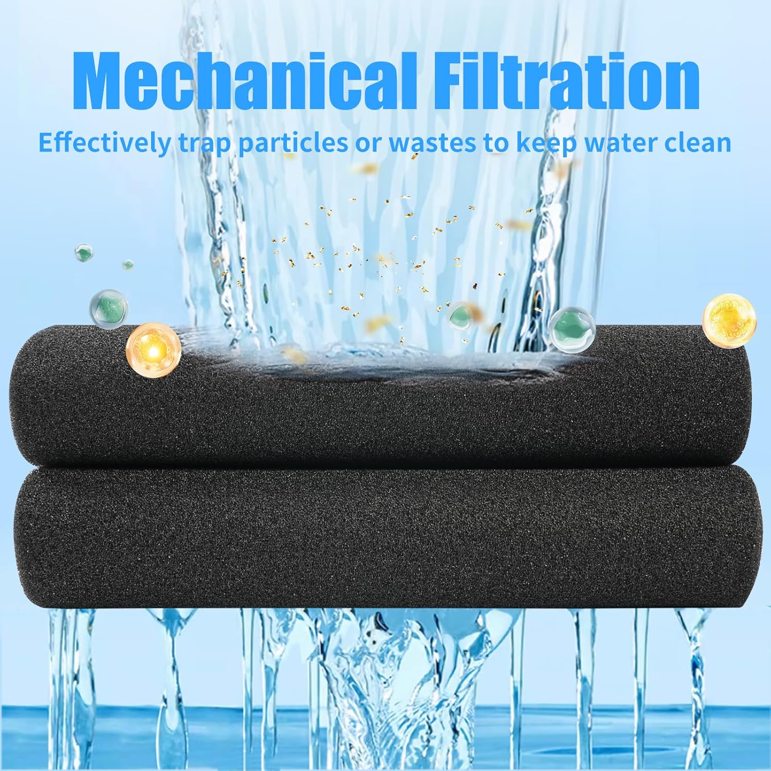 Aquarium Bio Sponge Filter Media Pad 36" x 12" x 1" / 72" x 12" x 1" Open Cell Foam Sheet Cut-to-Fit for Fish Tank Sump 36" x 12" x 1"