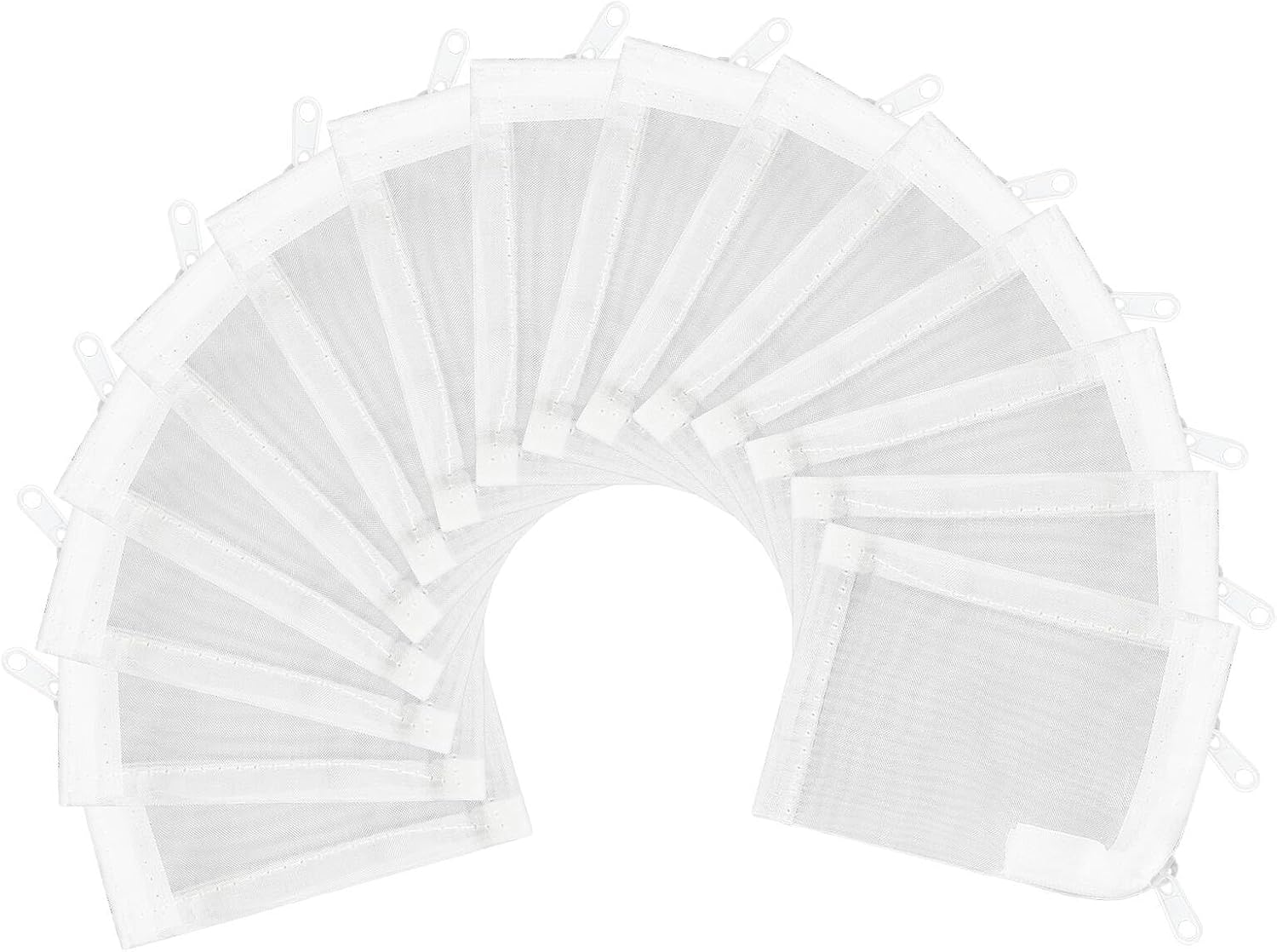 Aquarium Filter Media Bags 15pcs Fish Tank Extra Fine 100 Micron Mesh Bags with Plastic Zipper for Activated Carbon 3" x 4"