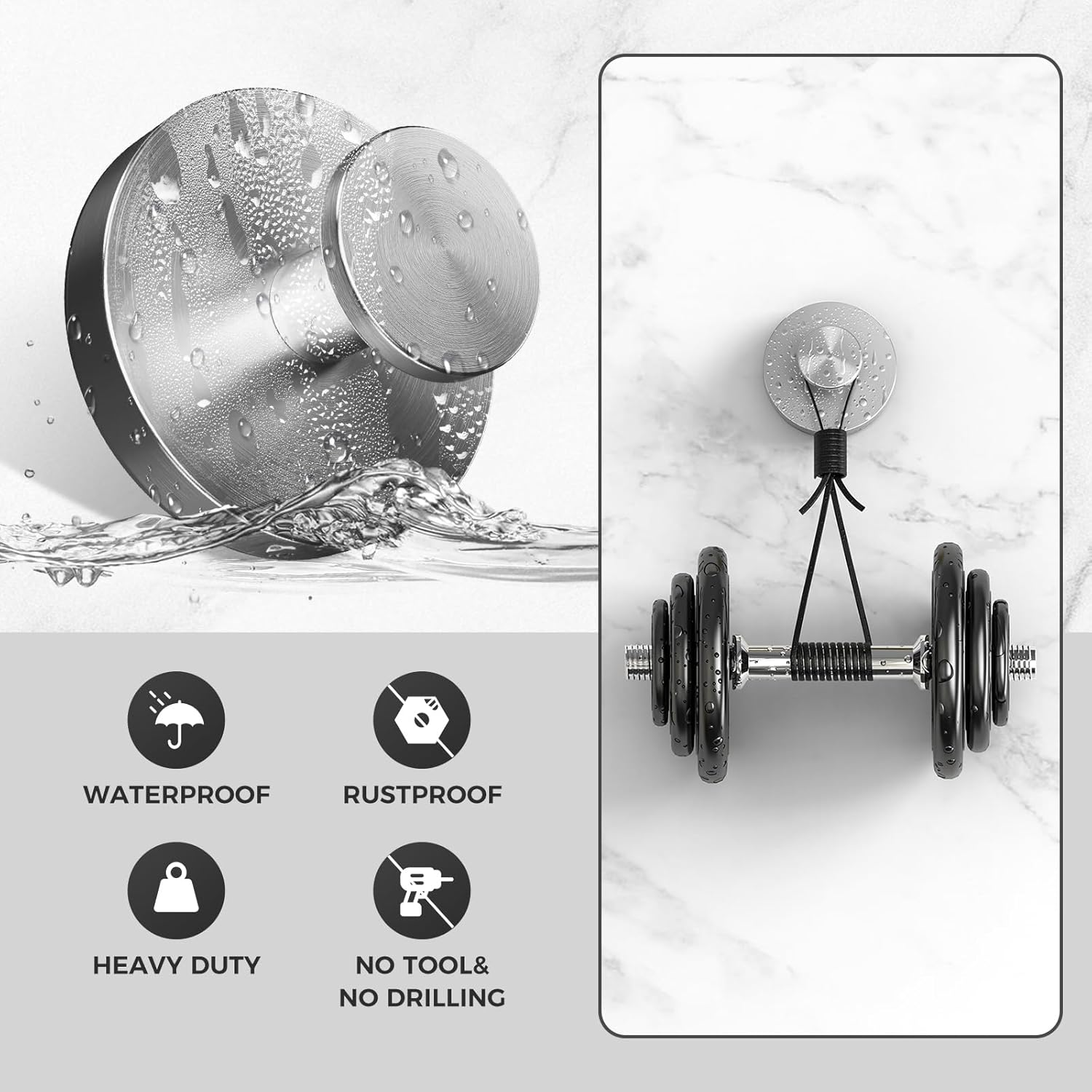 Shower Hooks for Inside Shower,Suction Cup Hooks for Glass Window,Removable Towel Hooks for Bathrooms,4 Packs Silver