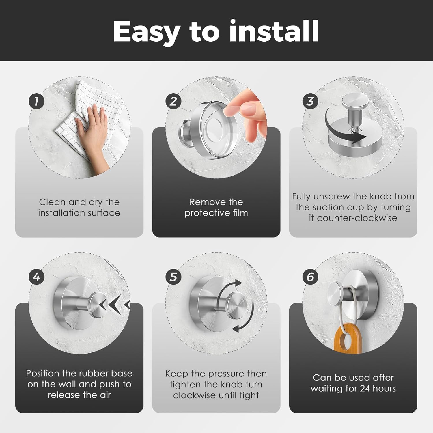 Shower Hooks for Inside Shower,Suction Cup Hooks for Glass Window,Removable Towel Hooks for Bathrooms,4 Packs Silver