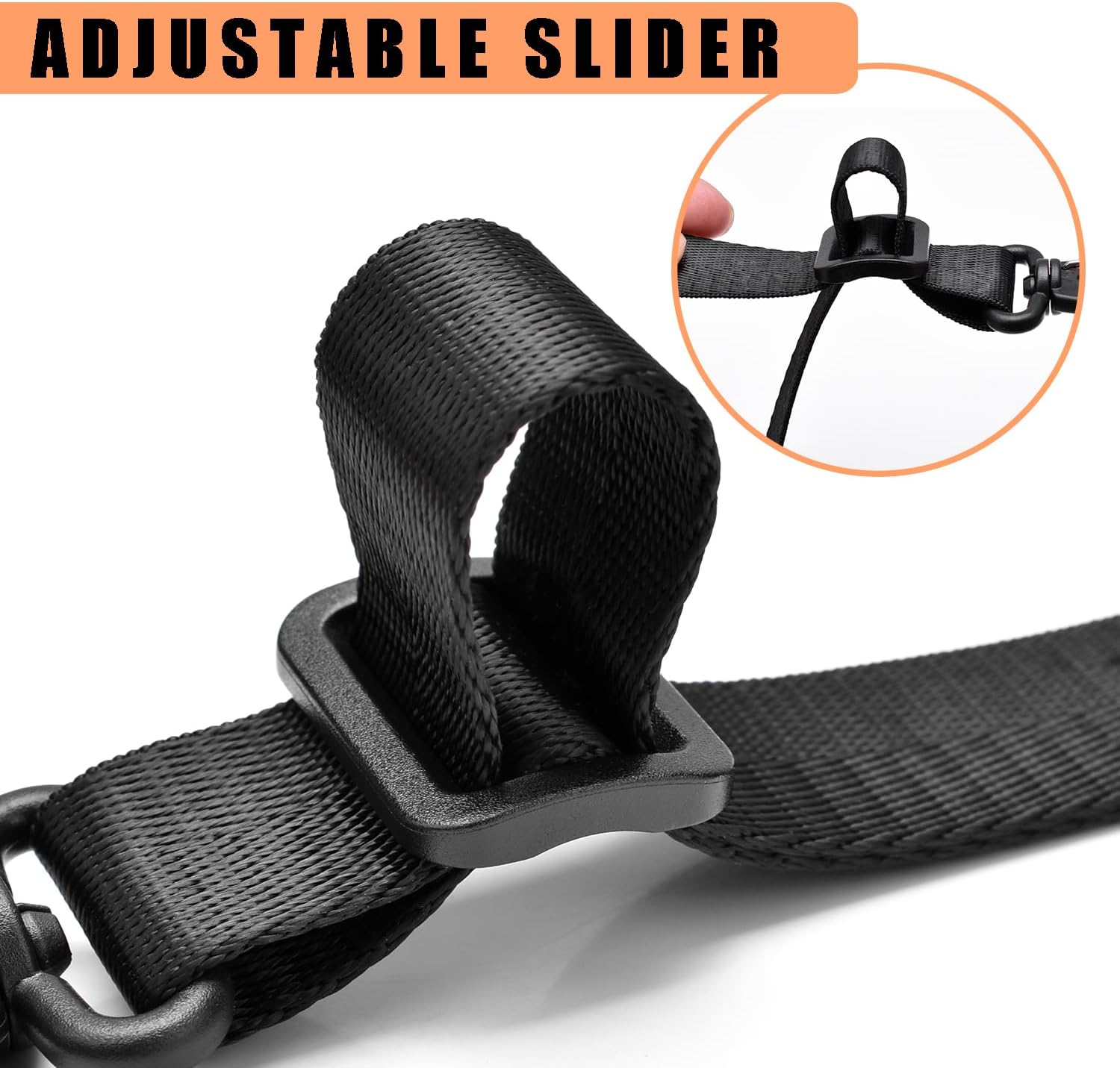 CooBigo 1" Plastic Clip Snap Hook Replacement Buckles Tri-Glide for Webbing Strap Crafting Accessories 6 Set Hooks & Adjustable Buckle