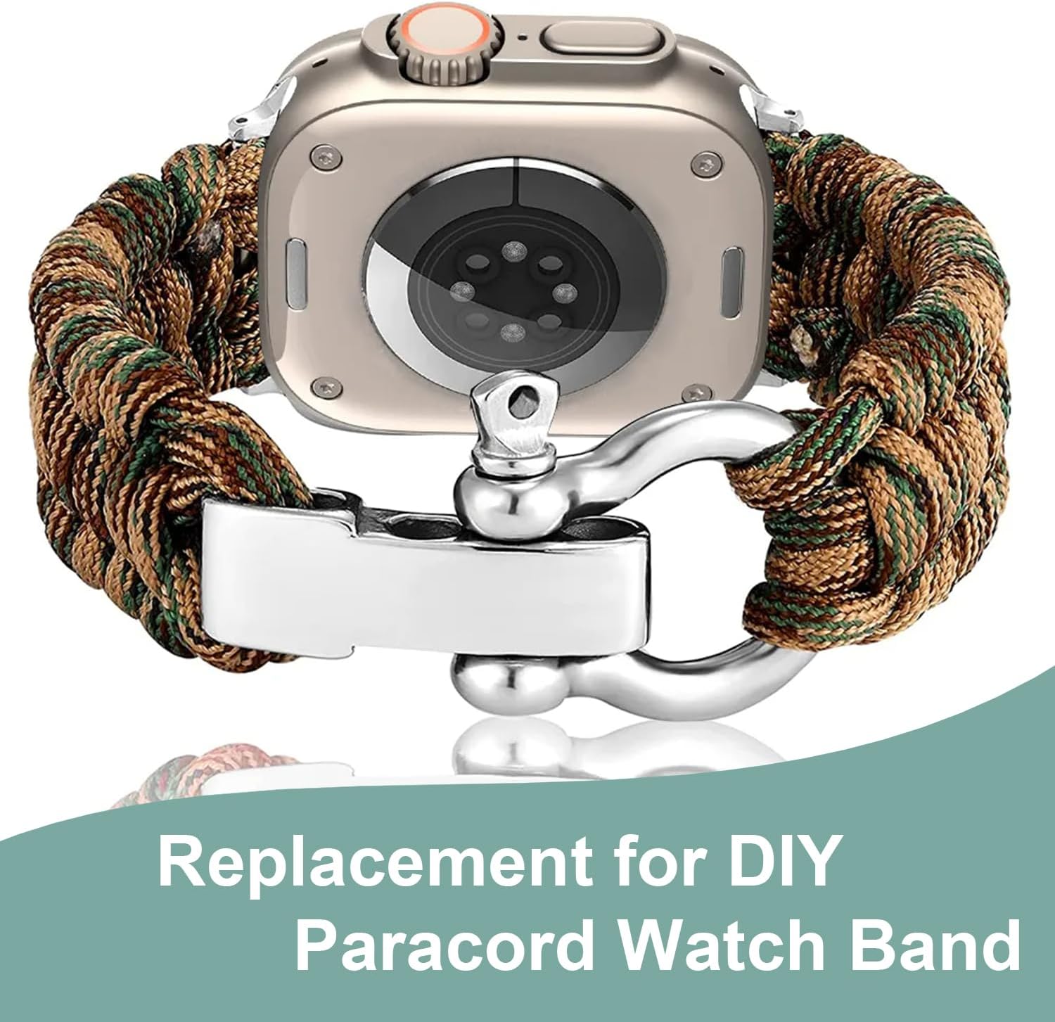 CooBigo Paracord Bracelet Shackle Buckle, Metal Survival Bracelet Bow Anchor + D Ring Shackle Clasp Adjustable Screw Pin M5