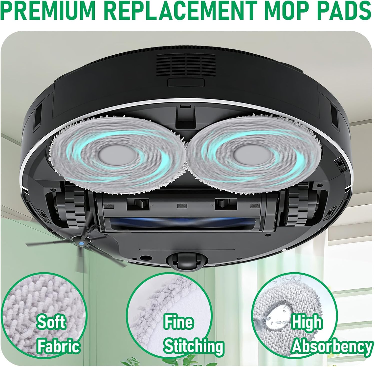 12 Pack Mop Pads Replacement for ECOVACS DEEBOT X5 PRO Omni Robot Vacuum Cleaner, X5 Pro Omni Mop Pads Washable Microfiber Pads