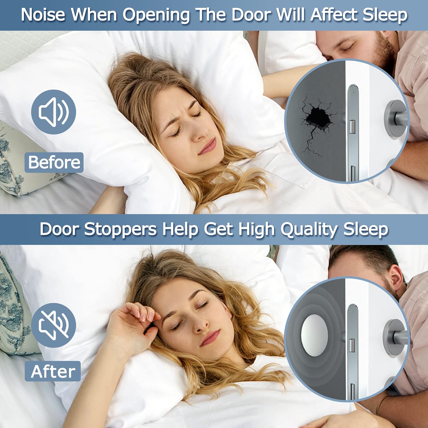 Door Stoppers Wall Protector Buffer Guard Doorknob Door Handle Bumper Self Adhesive Silencer Soft Rubber Crash Pad for Home Office