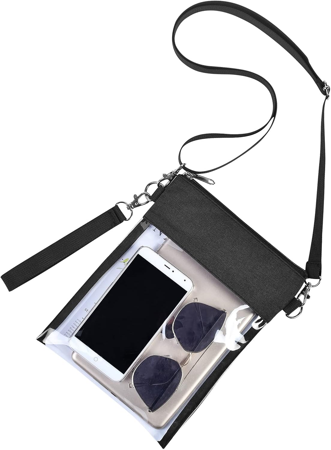 Clear Stadium Approved Crossbody Bag Transparent Tote Purse for Work Concert Sports
