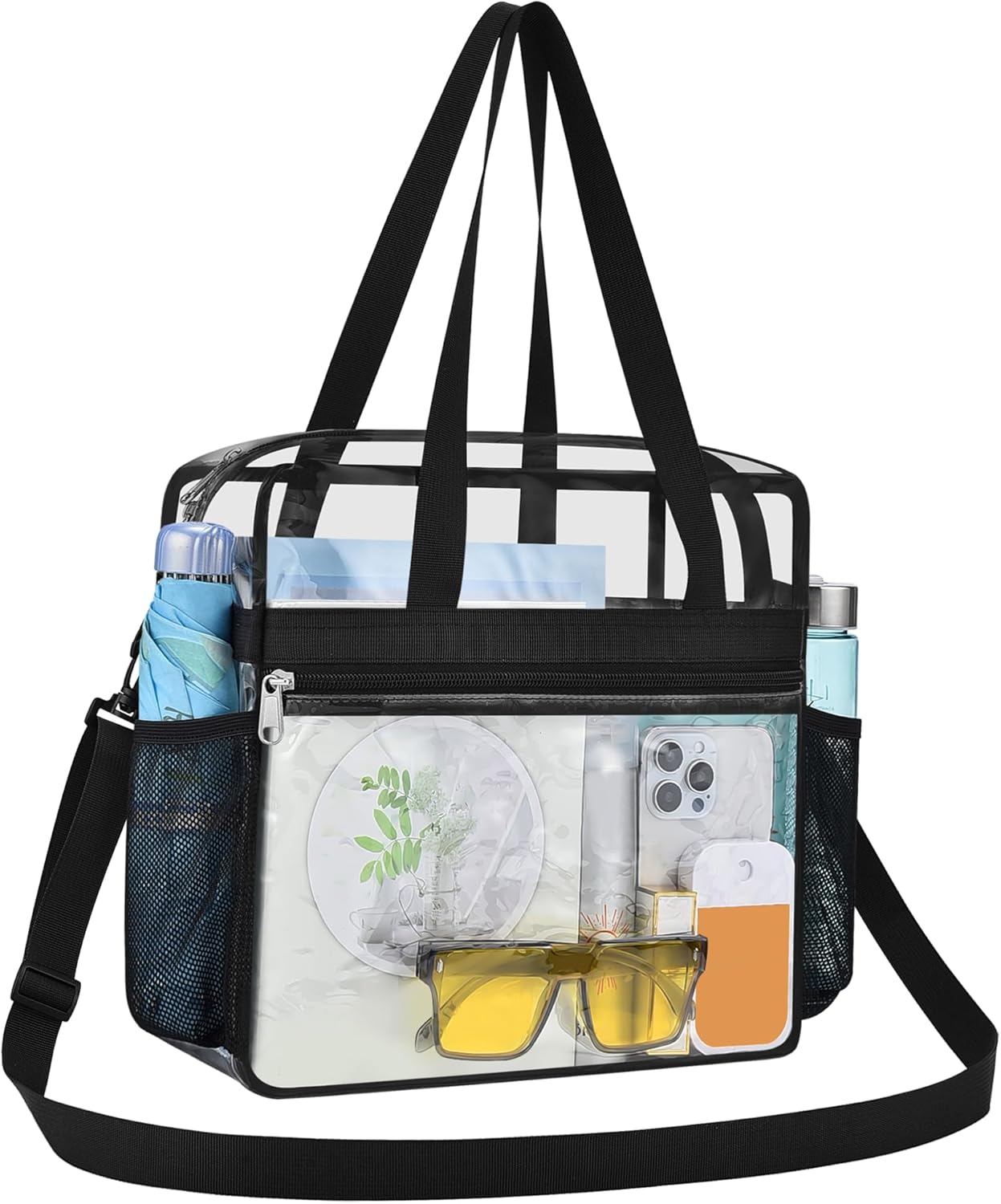 Clear Bag for Stadium Events,Transparent Bag for Work Sports Games Concerts Travel Gym