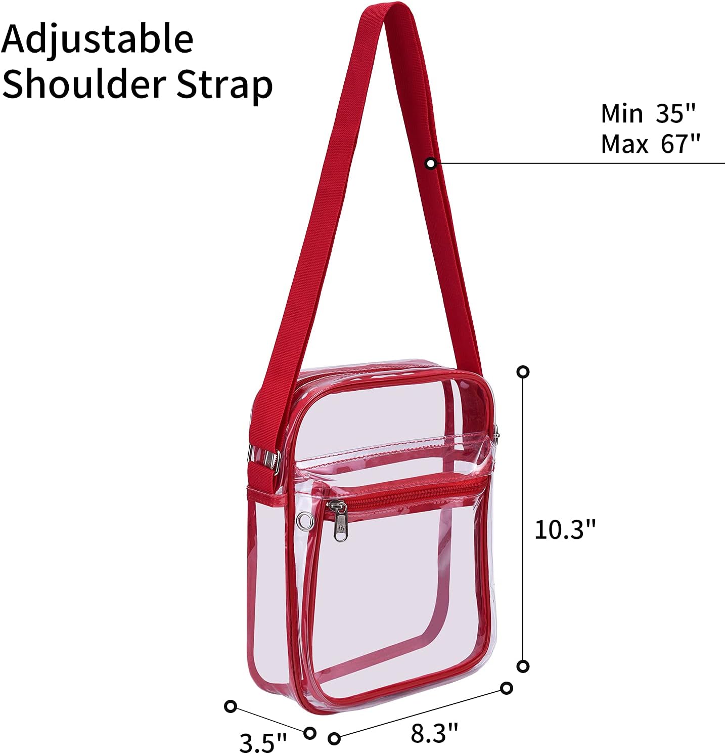 Clear Purse for Stadium Events Clear Messenger Bag for Men and Women