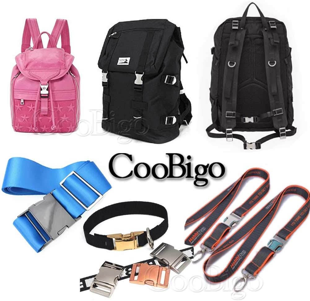 CooBigo 10 Pack 3/8" Metal Side Release Buckles for Paracord Bracelets Mix FLQ100 Mix-s
