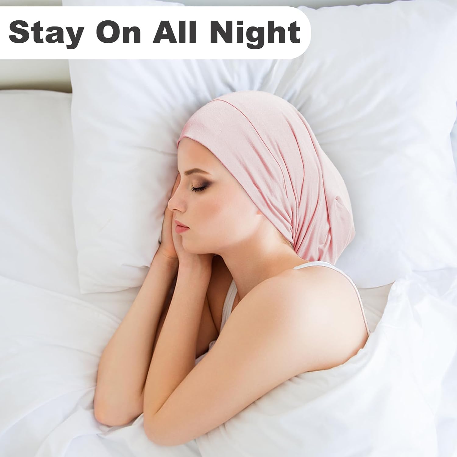 Sleep Cap Bonnet for Sleeping Black Women Men, Adjtable Cooling Lining Bonnets for Curly Hair Wrap Braids Beanie Night Hat