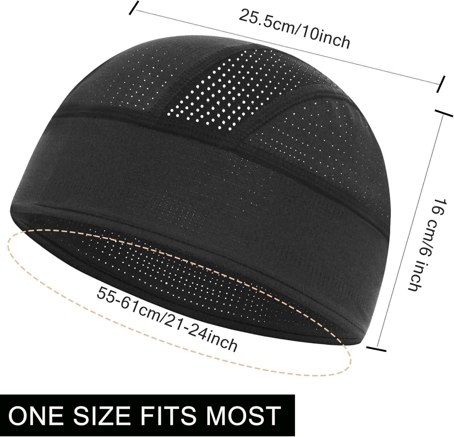 Skull Caps Cooling Helmet Liner,Lightweight Mesh Sweat Wicking Hard Hat Liner Cycling Motorcycle Cap for Men Women