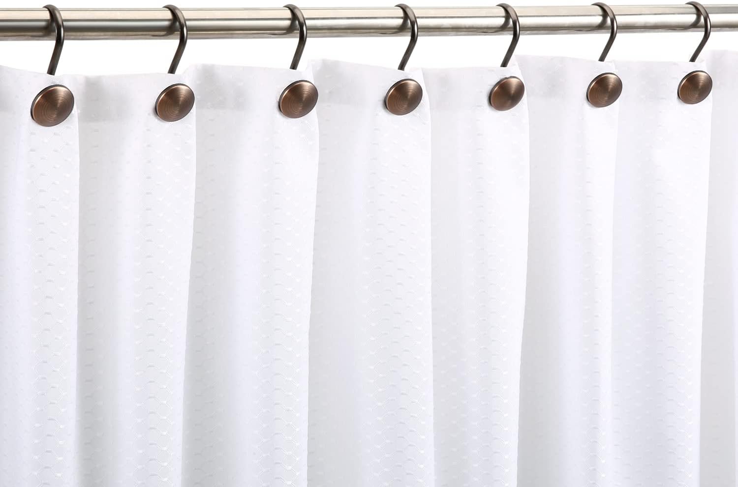 Bronze Shower Curtain Hooks, Rtproof Shower Hooks for Shower Curtain Bathroom, Oil Rubbed Decorative Shower Rings for Shower Curtain Rod Hangers, Thread Shape Design Set of 12