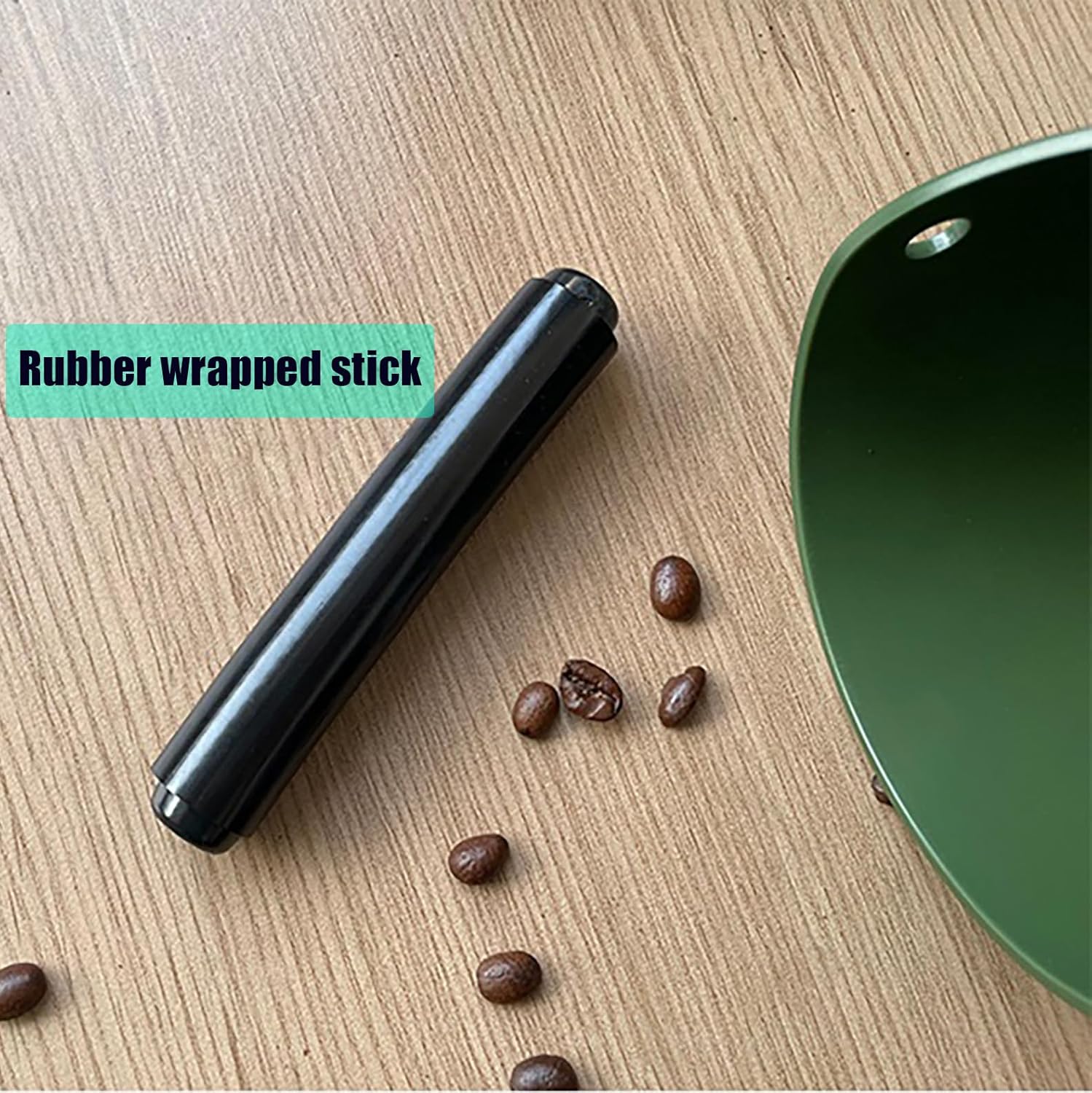 Coffee Knock Box, 4.6 in, Barista Style Espresso Grounds Knock Box, Removable Plastic Knock Rod, Non-Slip Base, Espresso Maker Accessory Black