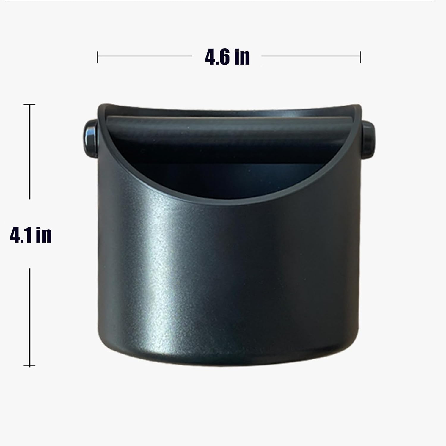 Coffee Knock Box, 4.6 in, Barista Style Espresso Grounds Knock Box, Removable Plastic Knock Rod, Non-Slip Base, Espresso Maker Accessory Black