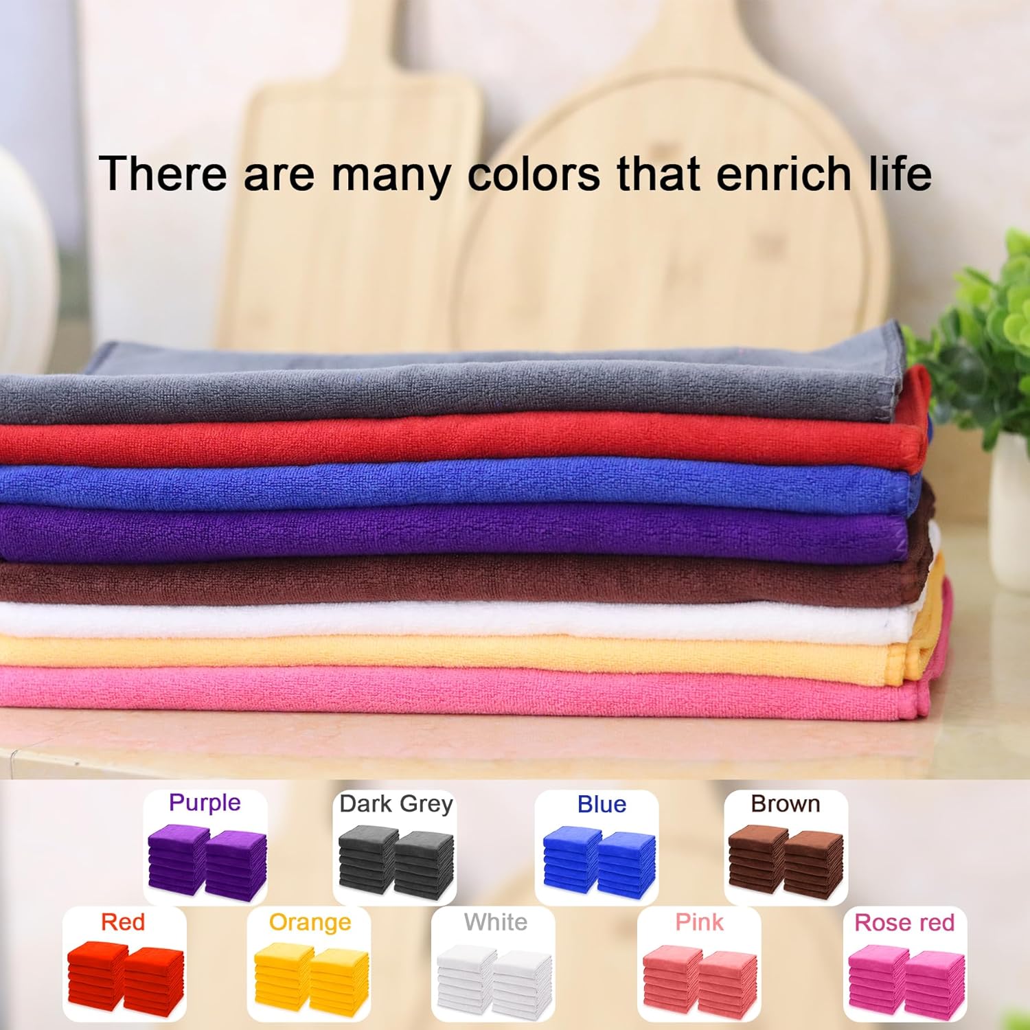 13x28 Inches Kitchen Cloth Dish Towels, 400 GSM Premium Dishcloths, Super Absorbent Coral Velvet Microfiber Cleaning Cloths, Fast Drying Rags for Washing Dishes 6 Pack, Dark Grey