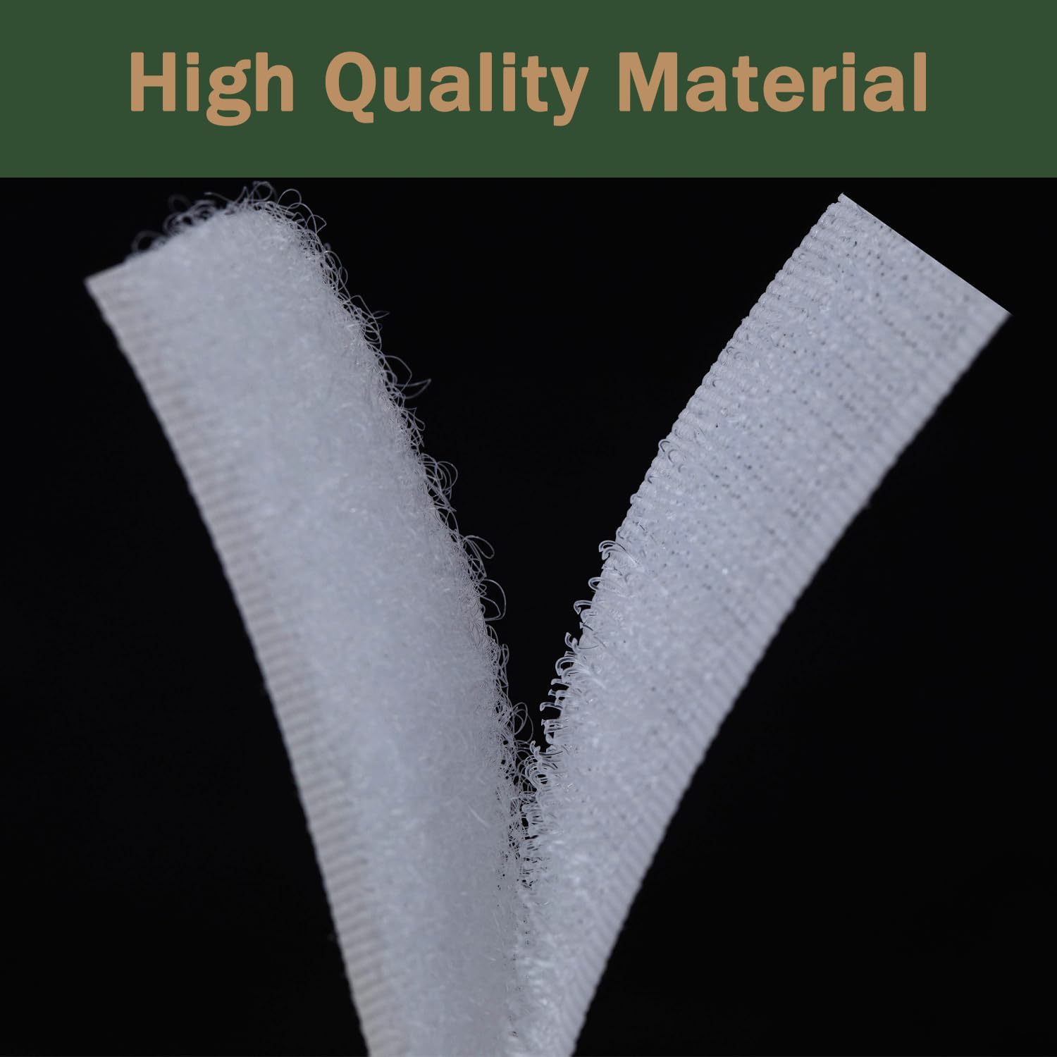 2 Inch Wide Hook and Loop Tape, Excellent Grip, Strong Adhesive Back, Nylon Self-Adhesive Fastener Strips for Fixing and Hanging, Home School and Office e White, 15 Feet