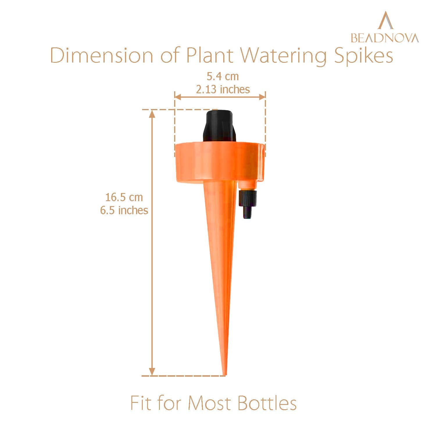 Plant Self Watering Spikes Automatic Irrigation Equipment Adjtable Self Watering Spikes for Plants with Slow Release Control Valve Orange Blue Green, 6pcs